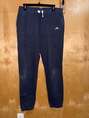 Tracksmith Navy Drawstring Joggers with Subtle Logo
